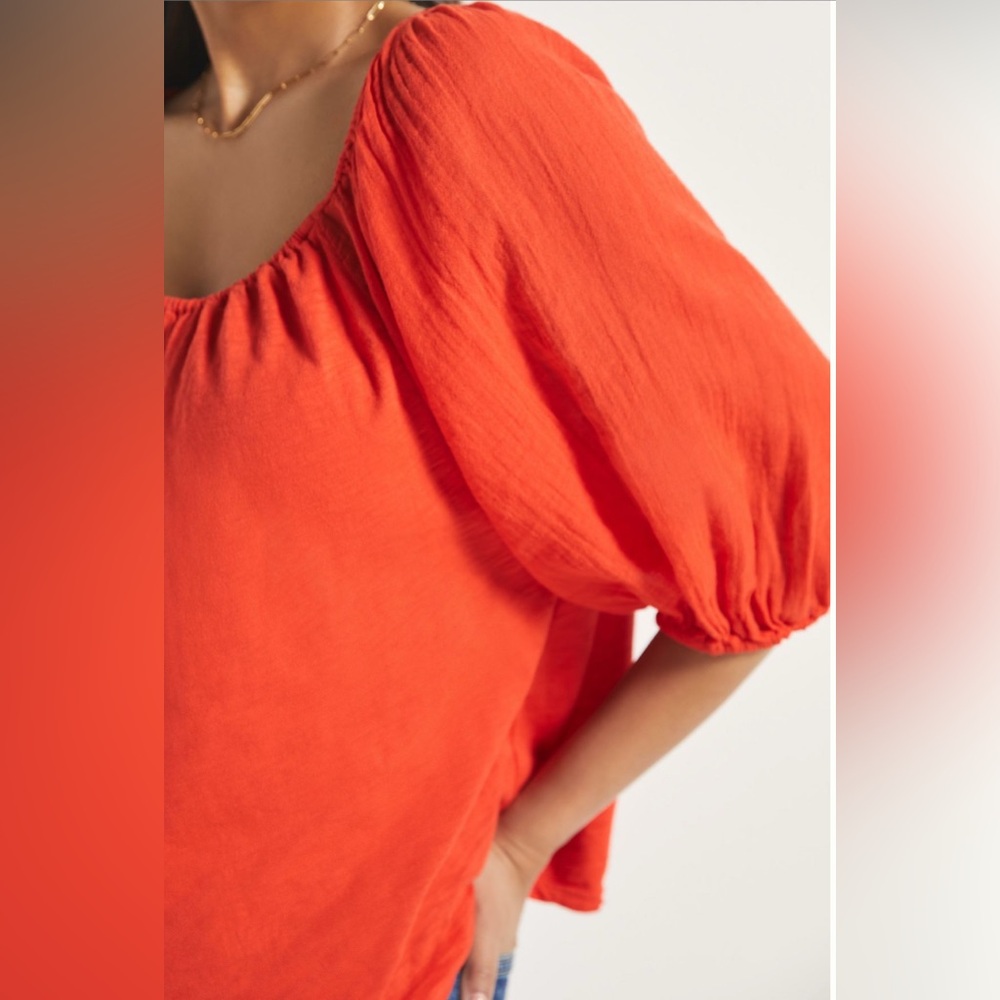 Anthropologie Velvet & Graham Woven Top Small - Picture 3 of 9